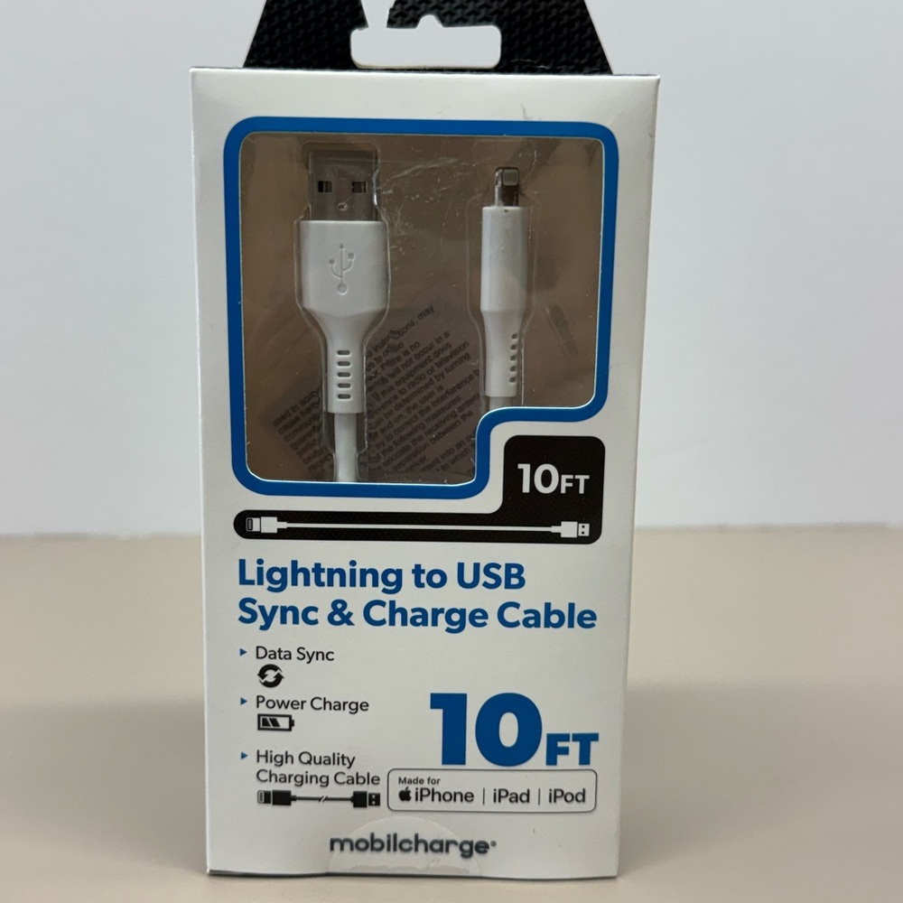 White Lightning to USB Sync & Charge Cable - 10FT